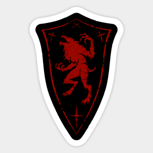 Werewolf Shield Logo Sticker